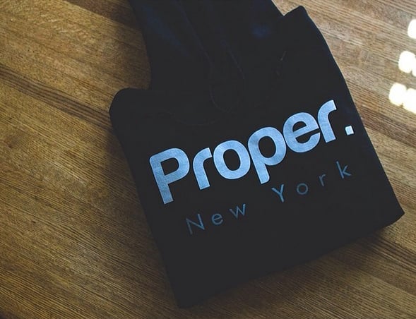 Image of Black Proper. Hoodie