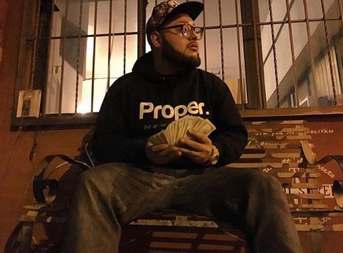 Image of Black Proper. Hoodie