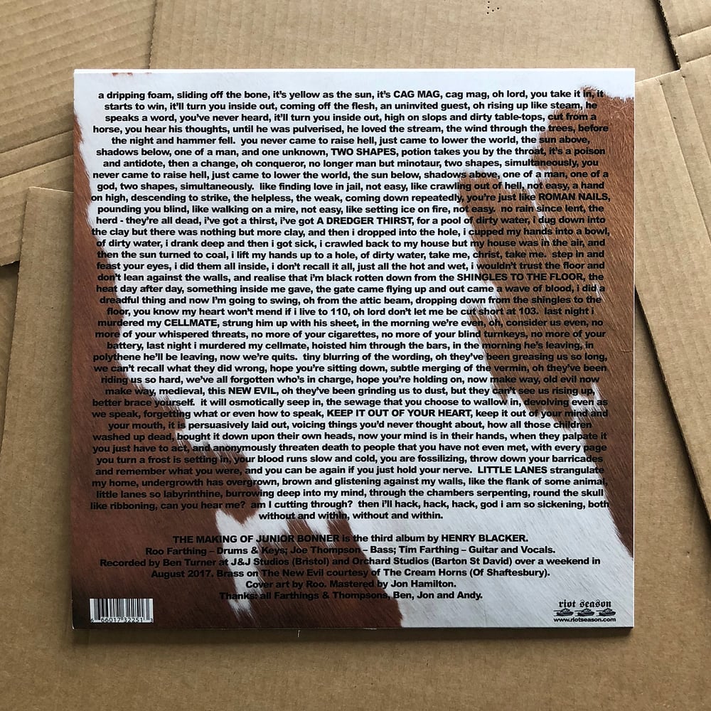 HENRY BLACKER 'The Making Of Junior Bonner' Vinyl LP