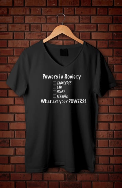 Image of Powers in Society V-Neck T-Shirt