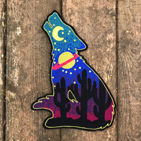 Image of Large Cosmic Coyote Back Patch