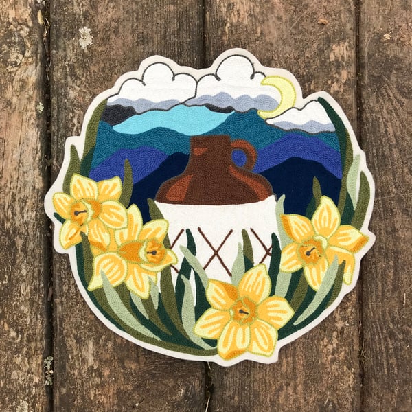 Image of Large Moonshine & Mountains Back Patch