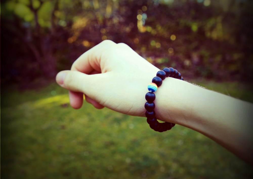 Rainbow Pride Natural Stone Bracelet