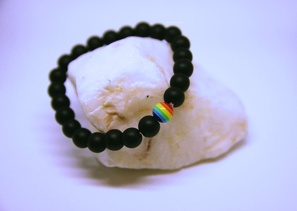 Rainbow Pride Natural Stone Bracelet