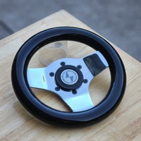 Made to order Polished 236mm solid spoke with black japan wood