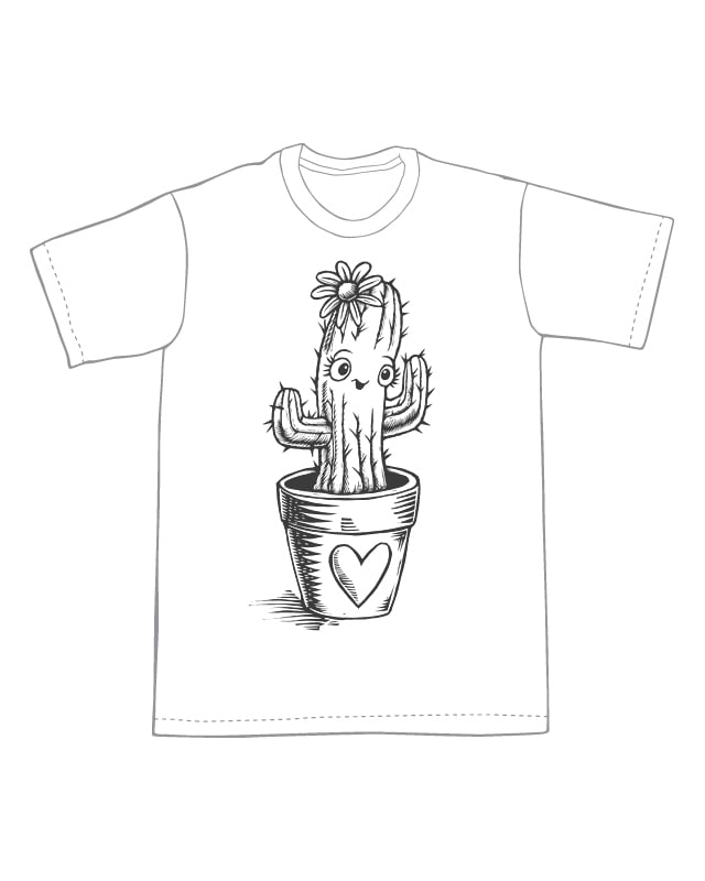 Cute Cactus T-shirt  (A3)**FREE SHIPPING**