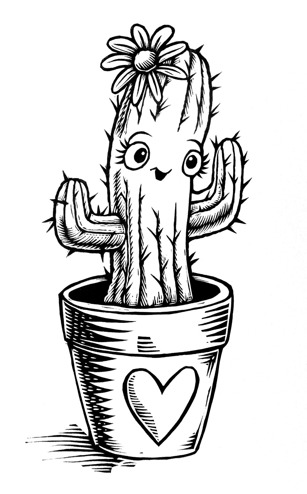 Cute Cactus T-shirt (A3)**FREE SHIPPING**