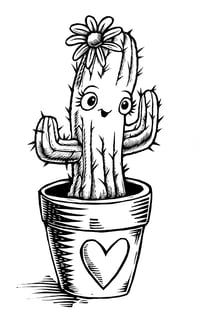 Image 5 of Cute Cactus T-shirt  (A3)**FREE SHIPPING**