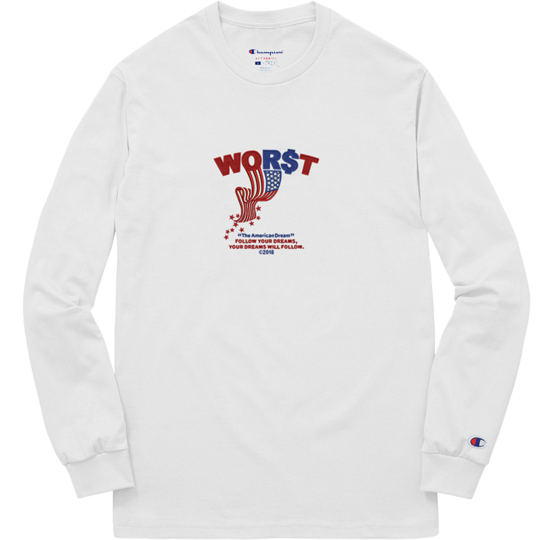 Image of WORST "DREAMS" LS TEE WHITE