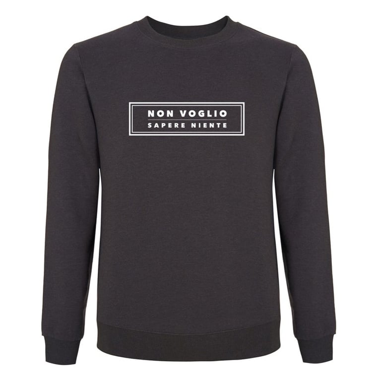 Image of NON VOGLIO SAPERE NIENTE SWEATSHIRT CHARCOAL