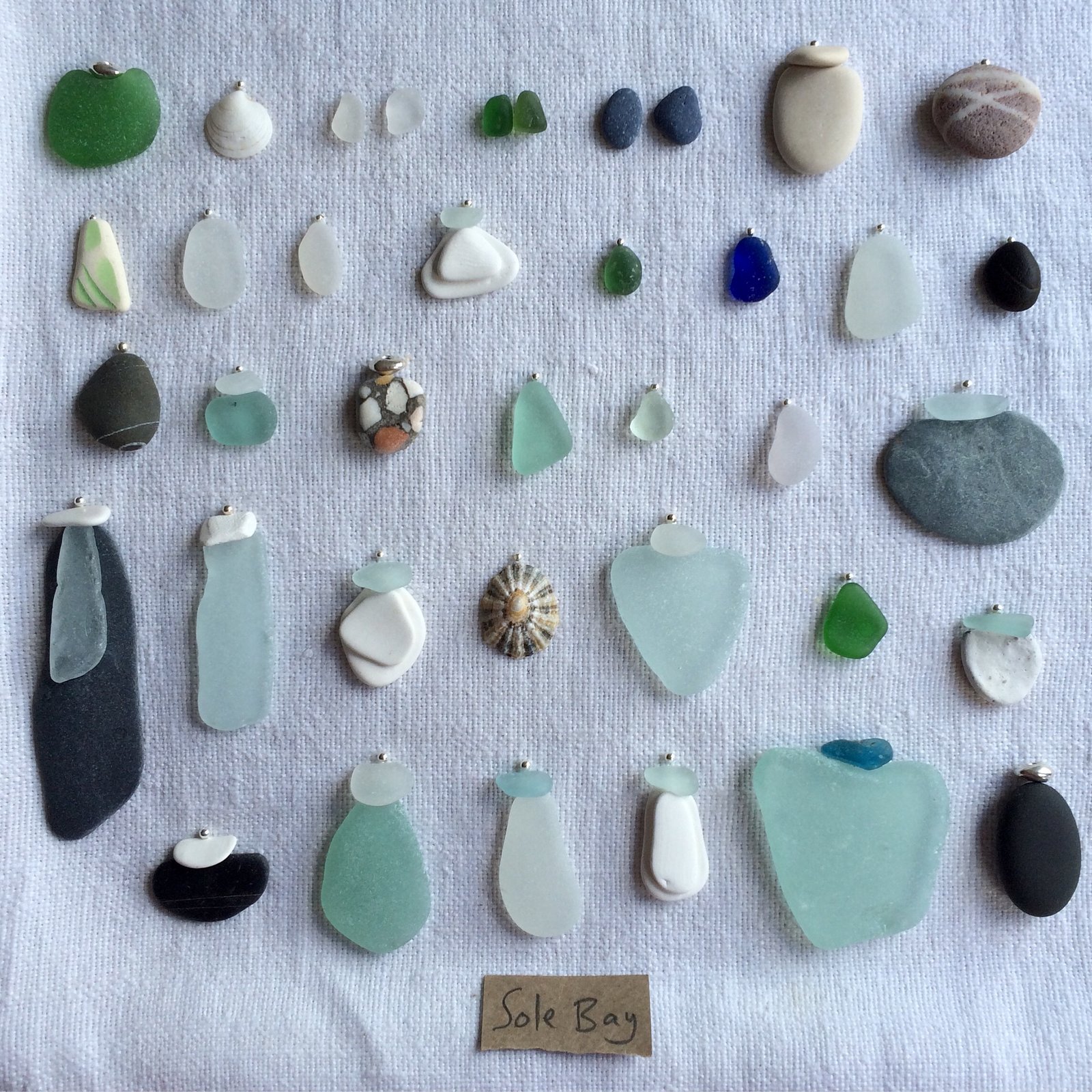 crafted by waves / Sea Glass and Stone Drawings and Jewellery by Buzz