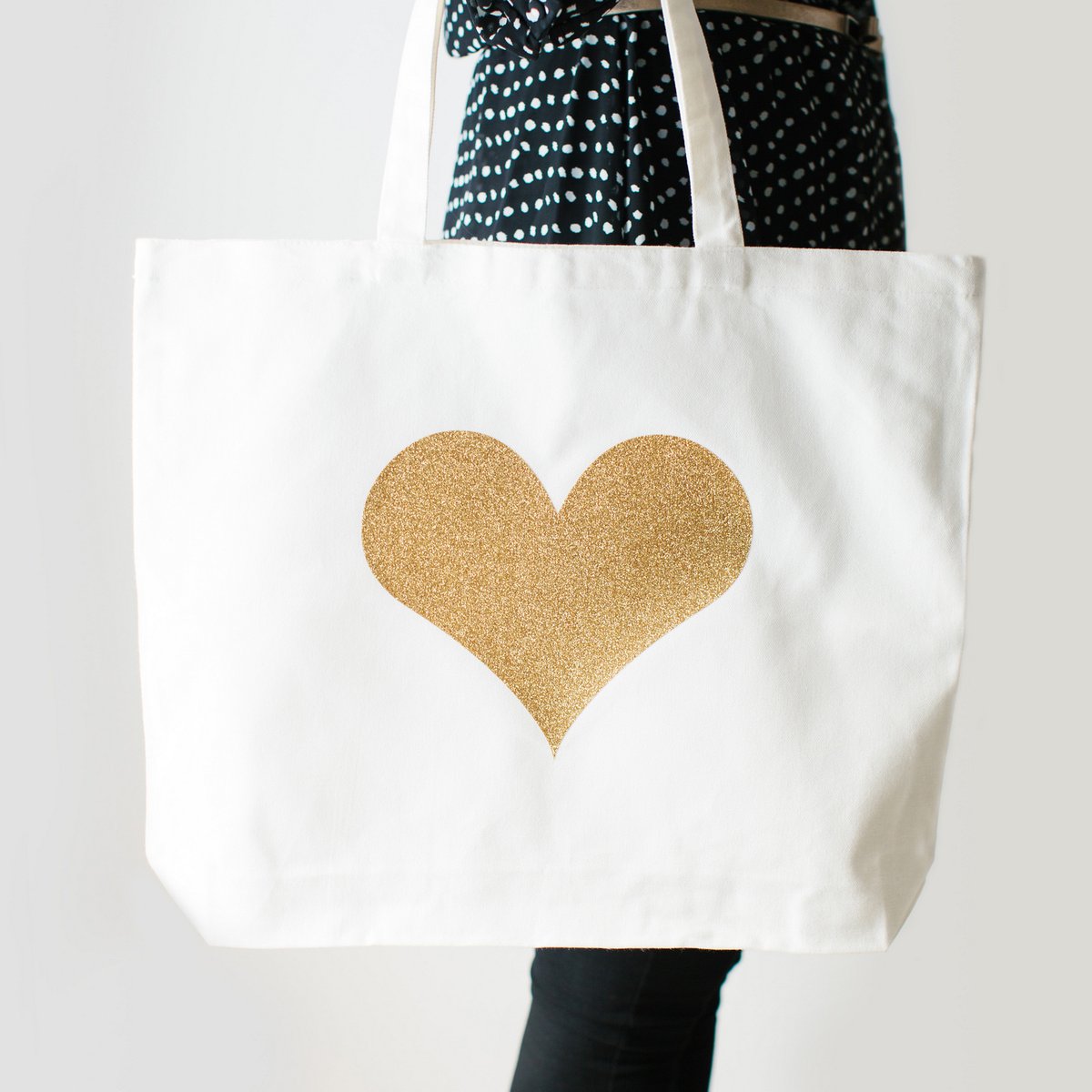 Canvas Tote Bag Lucky Girl Hair Ties