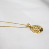 Image 2 of Textured Coin Necklace 