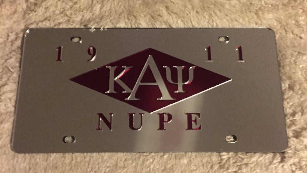 Image of Kappa License Plate - Stretch Diamond (Mirrored)