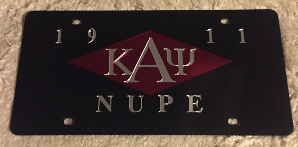 Image of Kappa License Plate - Stretch Diamond (Black)