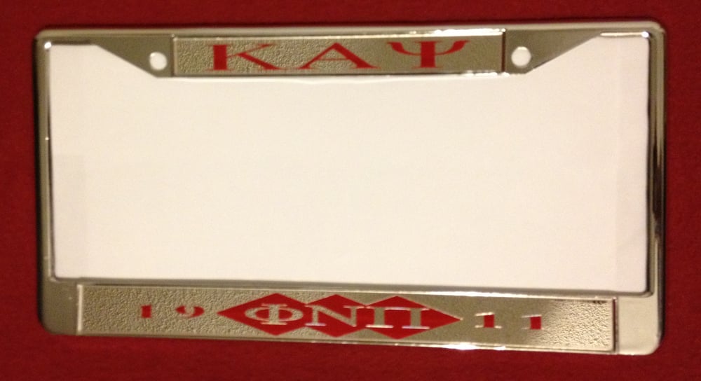Image of Kappa Alpha Psi Chrome License Plate Frame (KAΨ #1)