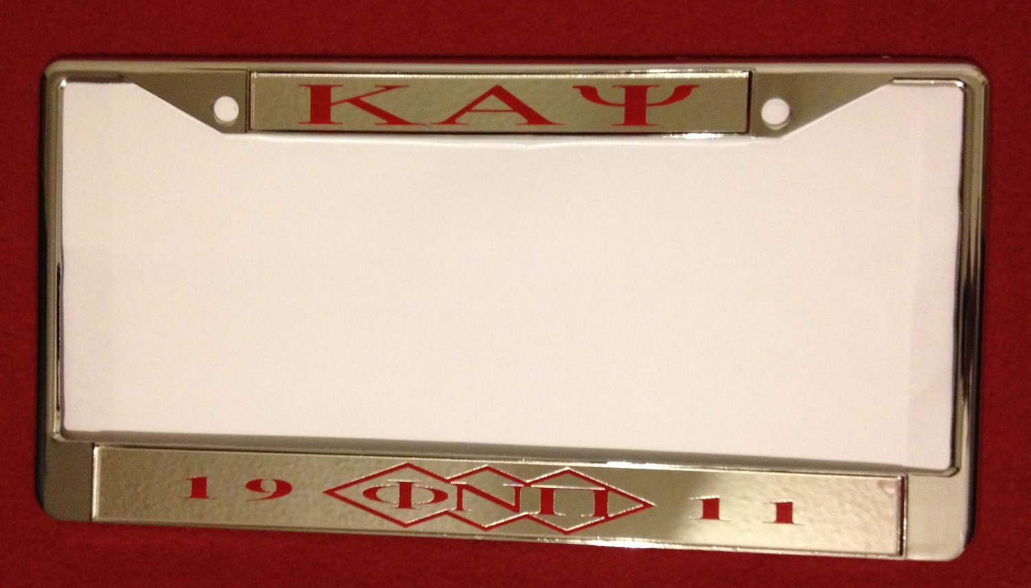 Image of Kappa Alpha Psi Chrome License Plate Frame (KAΨ #2)