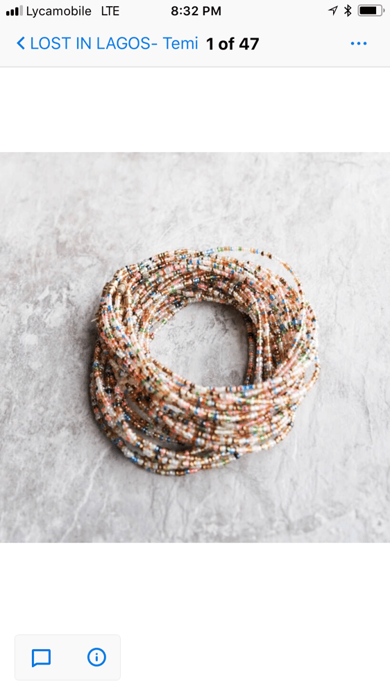 Image of Rainbow waist bead