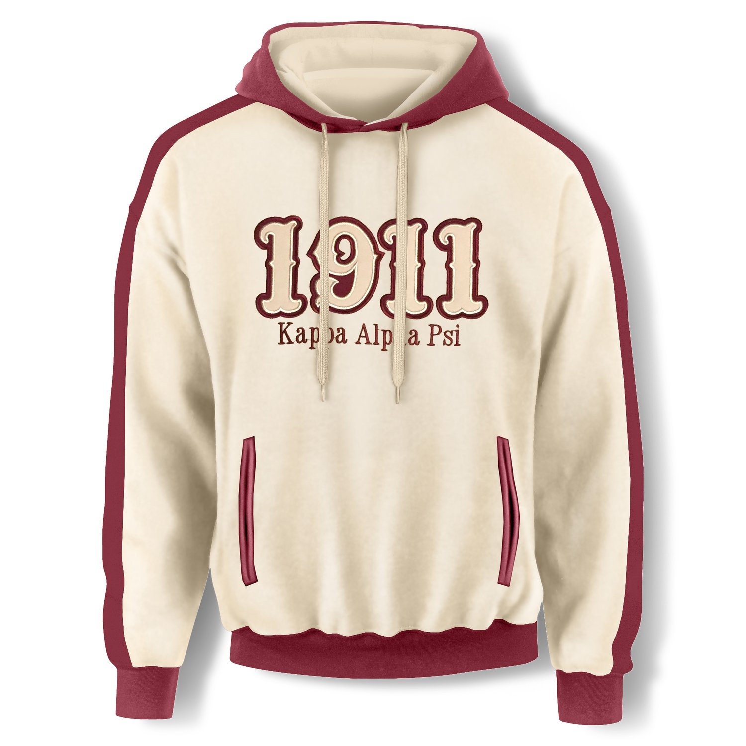 Cream Hooded Sweatshirt - 1911 | Tau Nupes Greek Shop