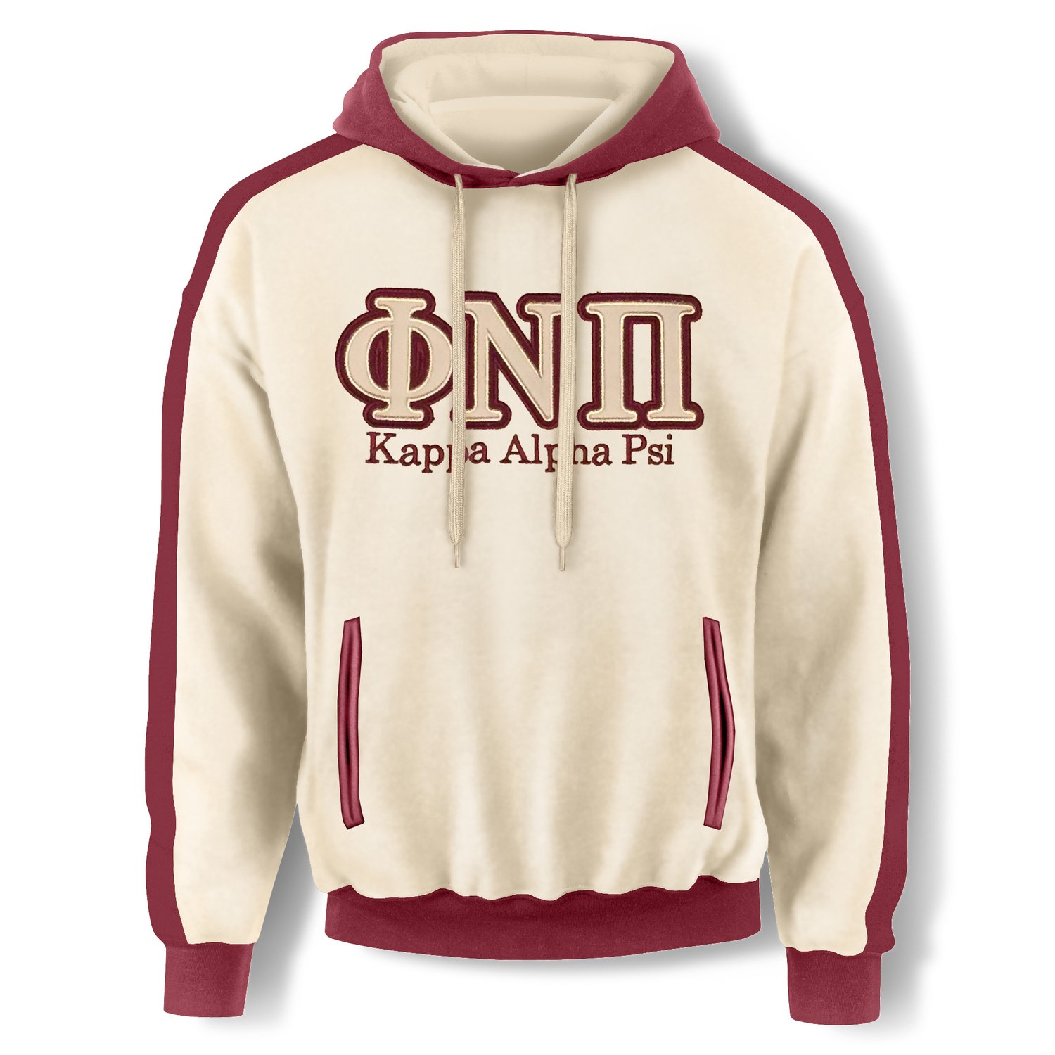 Image of Cream Hooded Sweatshirt-ΦNΠ