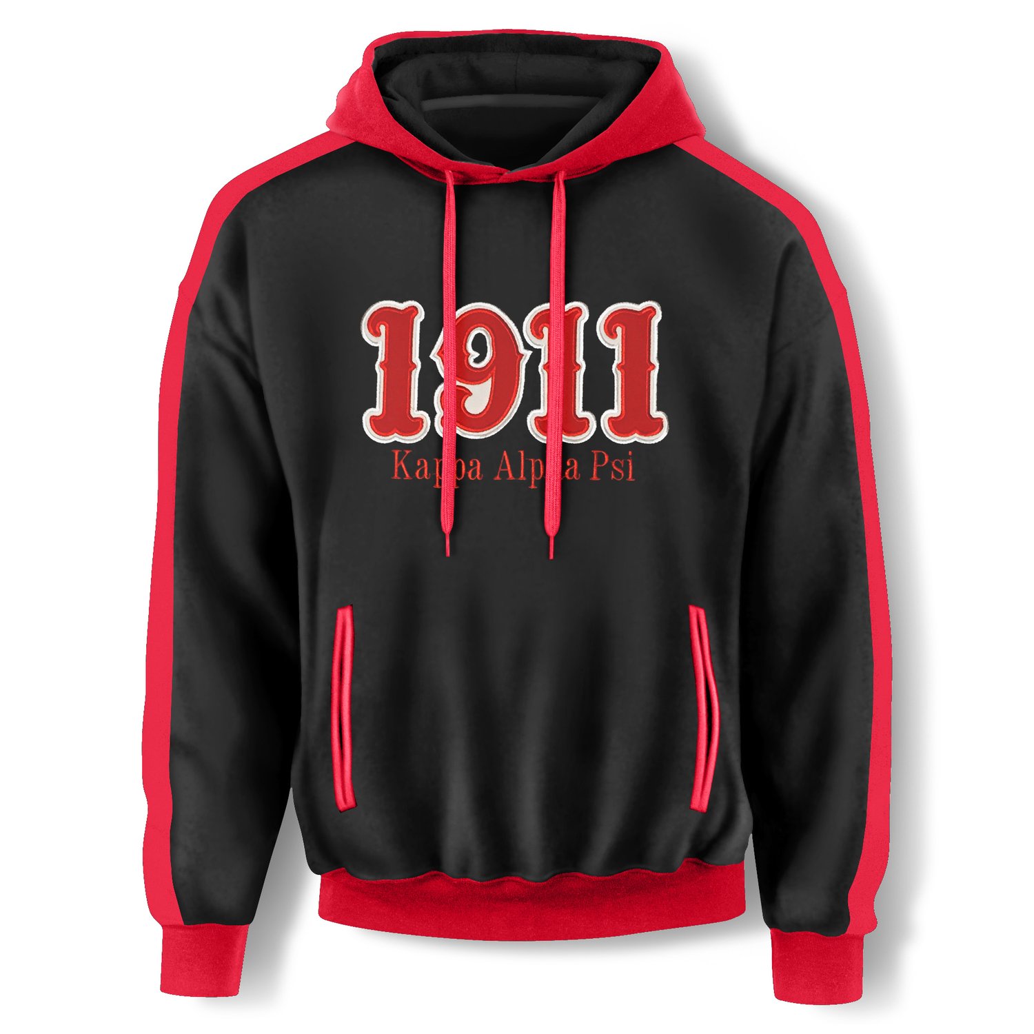 Image of BLACK HOODED SWEATSHIRT - 1911