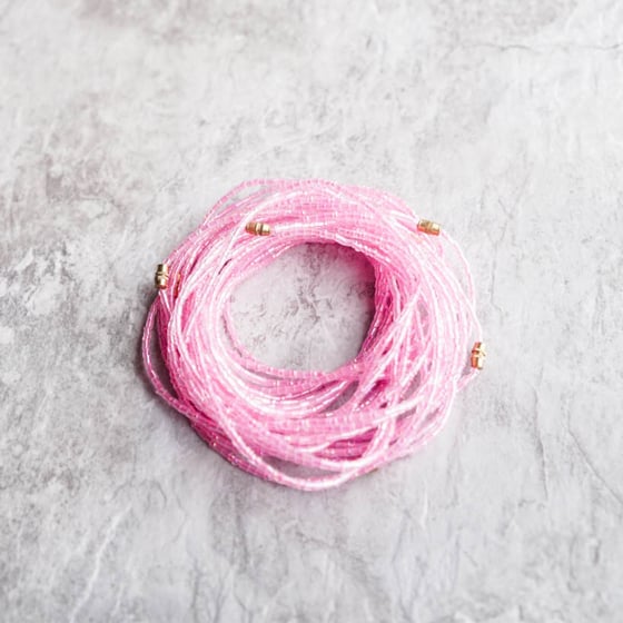 Image of Pink glass waist bead