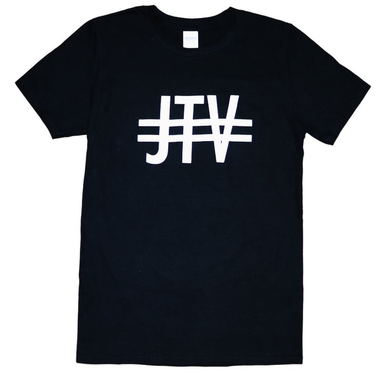 Image of JTV Logo Cotton T-Shirt, Black