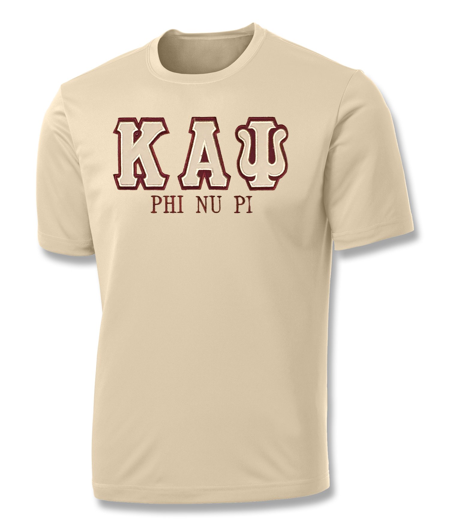 Image of INDUSTRY FIRST "KAΨ" DRY-FIT SHORT SLEEVED SHIRT (CREAM)
