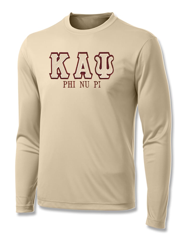 Image of INDUSTRY FIRST "KAΨ" DRY-FIT LONG SLEEVED SHIRT (CREAM