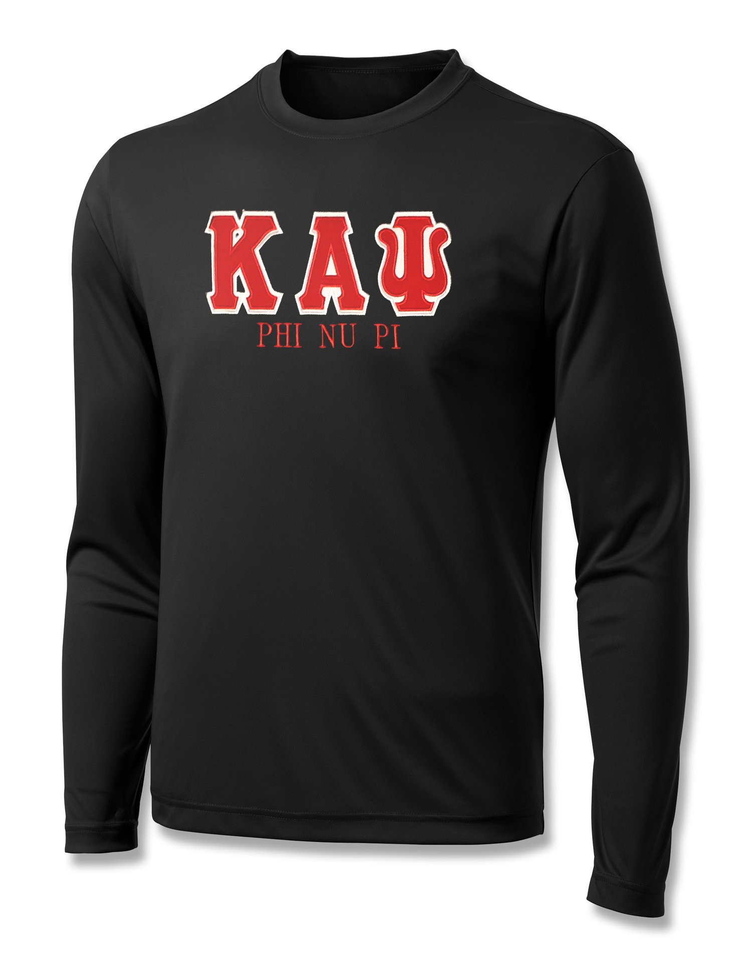 Image of INDUSTRY FIRST "KAΨ" DRY-FIT LONG SLEEVED SHIRT (BLACK)