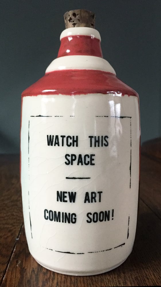 Image of Ceramic Bottle 43 - Keep Watching!