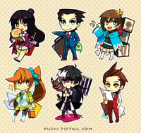 Ace Attorney Keychains