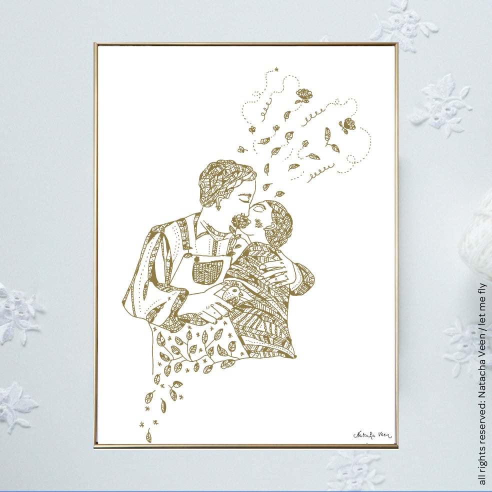 Image of FRIDA *Le baiser*_A4