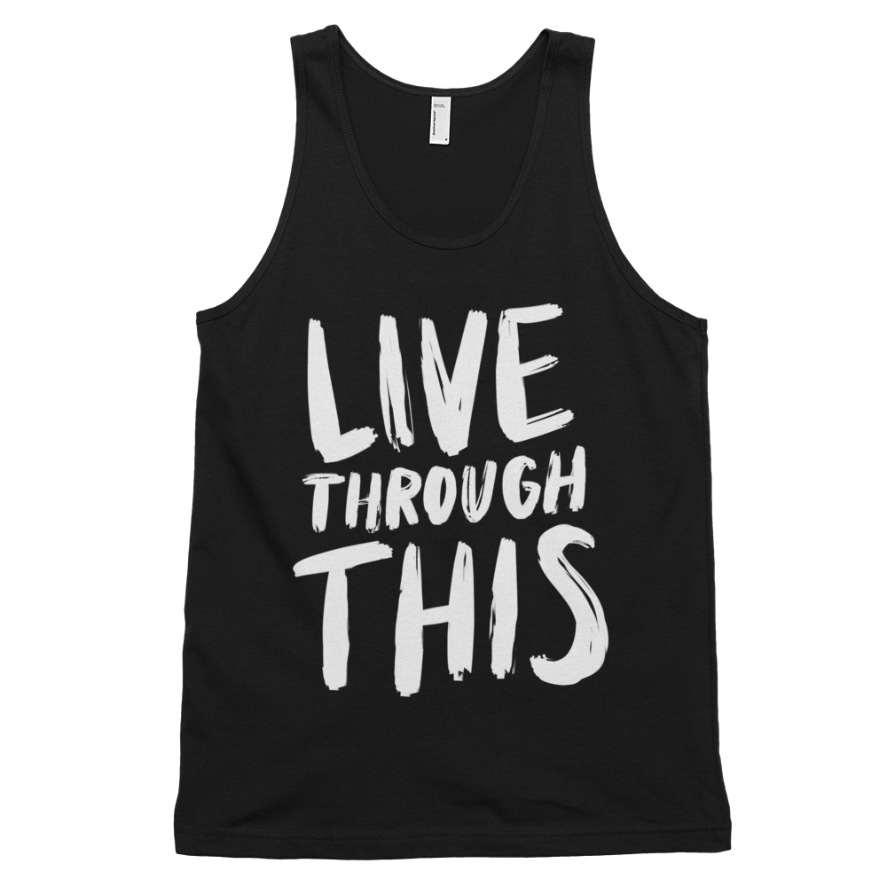 Image of Unisex Brushstroke Tank - Black