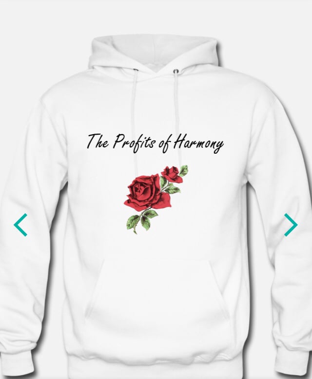 rose design hoodie