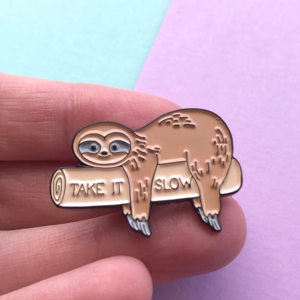 Image of Take It Slow - Sloth Enamel Pin