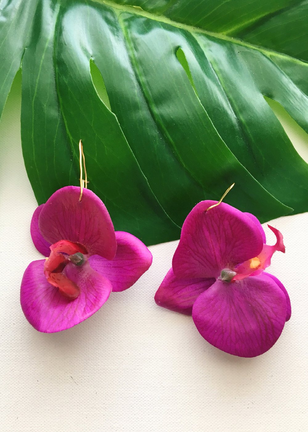 Image of  FLOWER GANG :: Purple Orchid Earrings