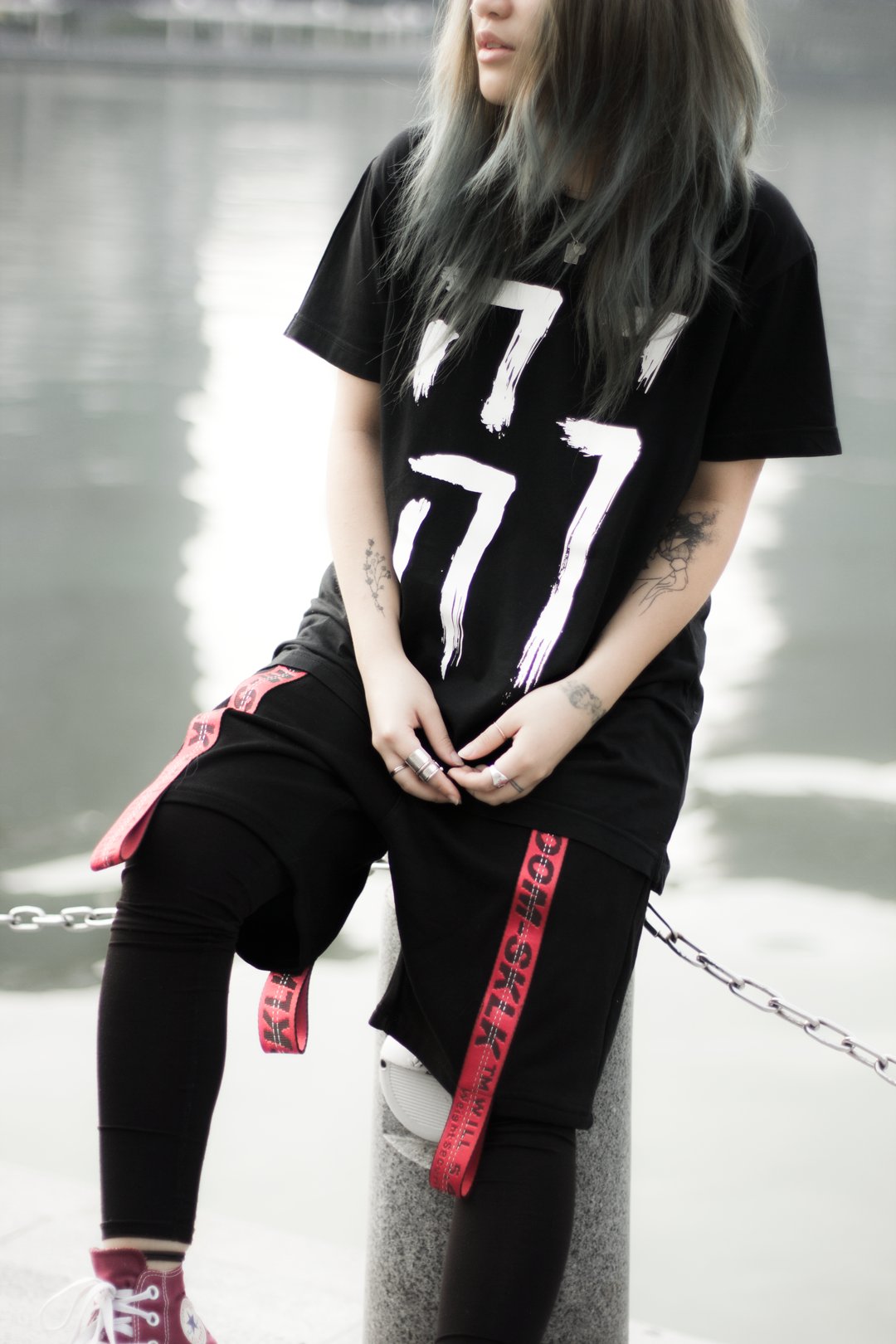 Image of "YHVH"  Long Tee – Black