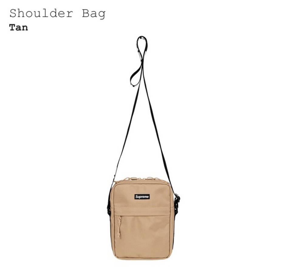 supreme shoulder bag tan