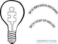 Image 1 of Autism Light Bulb Set