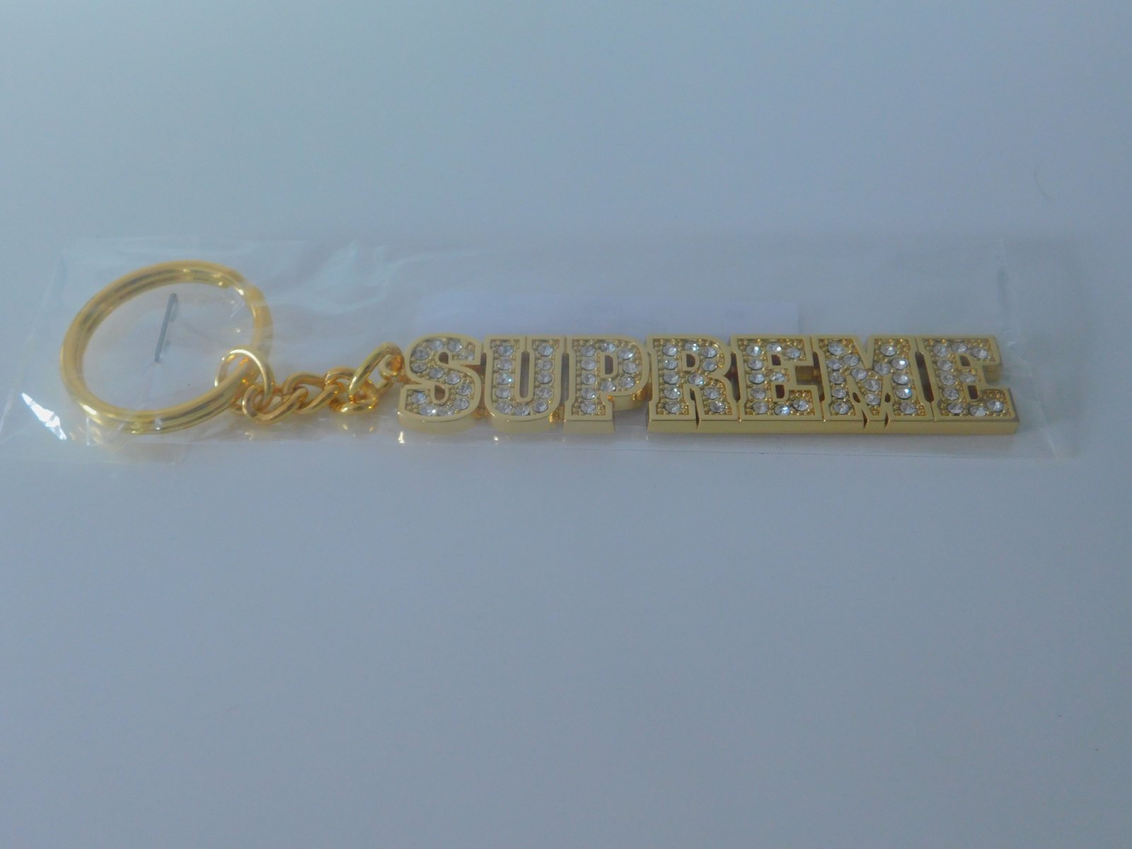 Supreme block logo keychain