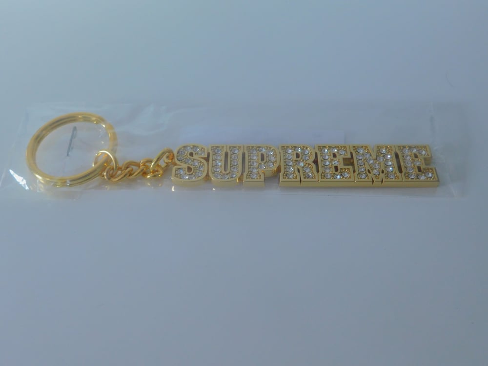 Image of Supreme block logo keychain