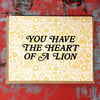 You Have the Heart of a Lion- Single Card