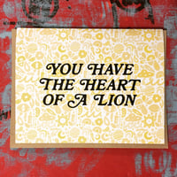 You Have the Heart of a Lion- Single Card