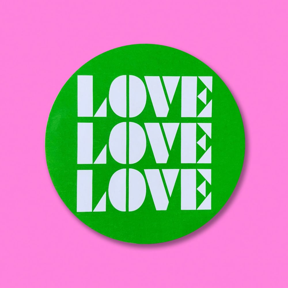 Image of "LOVE, LOVE, LOVE" STICKER 3-PACK.
