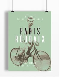 Image 2 of Josef at Paris-Roubaix print - A4 & A3