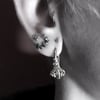 Mini Vampira earrings in sterling silver or gold