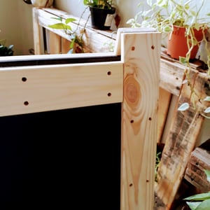 Medium Double Sided Standing Chalkboard with Broad Pinewood Frame (90cm X 60cm)