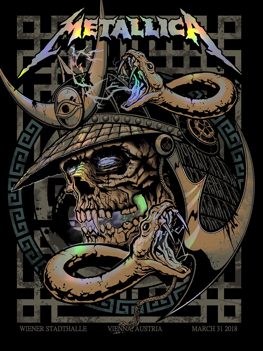 Metallica Vienna Gig Poster 2018 SN APs / Zombie Yeti