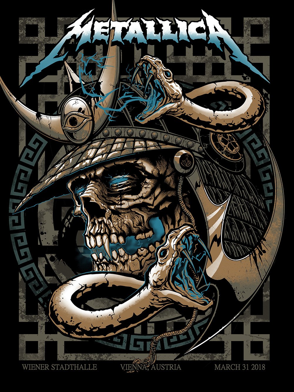 Metallica Vienna Gig Poster 2018 SN APs / Zombie Yeti